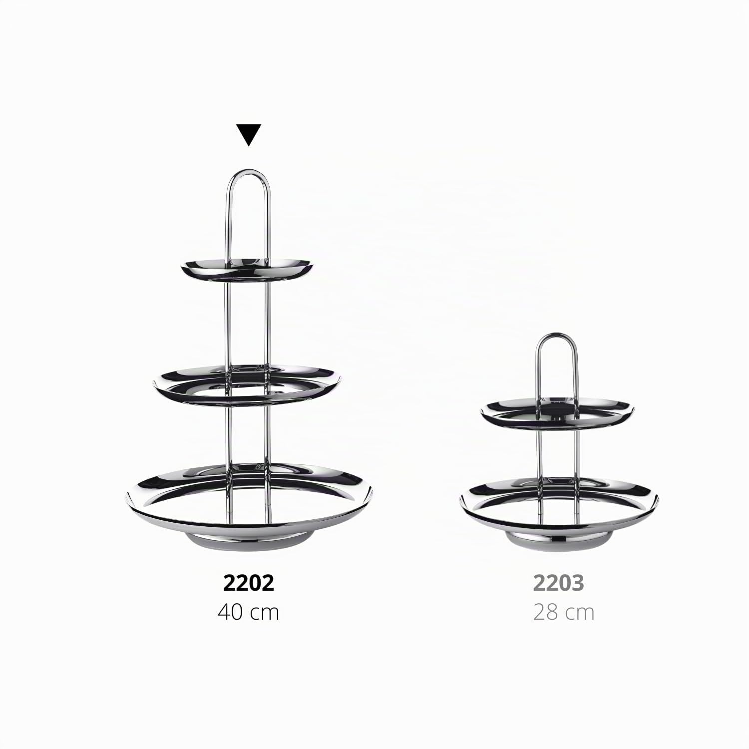 EDZARD Etagere Apus (Höhe 40 cm, 3-stöckig), Edelstahl hochglanzpoliert