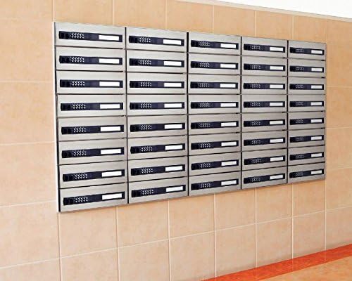 Shinkyo SMP-36P-2FR No. 4 2B Mailbox Box with Variable Push Lock, Front and Rear Type