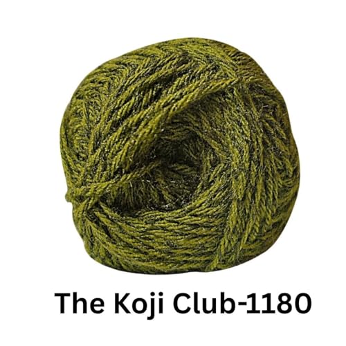 Image of VCR Yellow and Black Color Yarn, 100 Grams Hank, 275 Meters Length, 80% Acrylic, 20% Nylon Ball The Koji Club Yarn for Crochet and Knitting, Pack of 1, Suitable for DIY