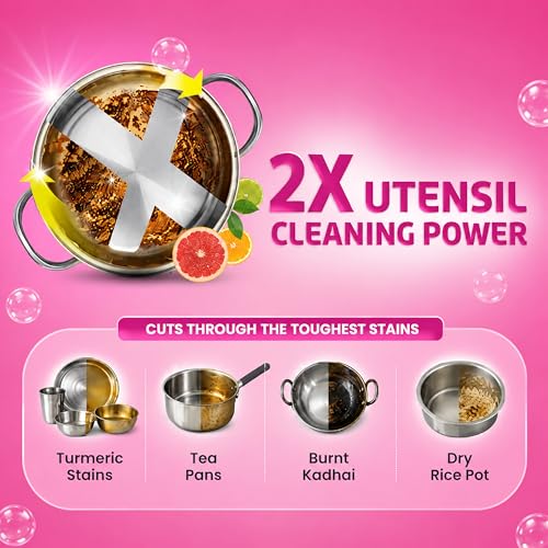 Image of Xpert Dishwash Liquid Gel 900 ml | 2X Cleaning Power | Tough on Grease | Residue Free | Gentle on Hands | Orange Fragrance | Refill Dishwash Soap Pouch For All Utensils