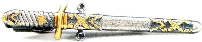 Katana Unique Tie Clip Bar Pin Japanese Navy Short Sword RooZee Tie Clasps Tacks