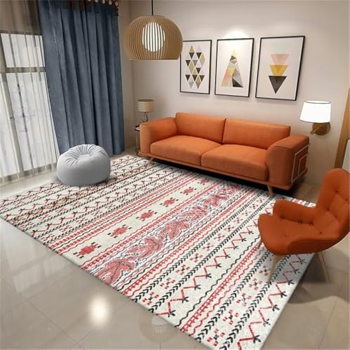 Tapis enfant géométrique rouge créant un cocon de jeu - 2