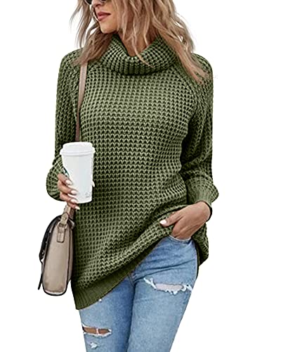 Women's Turtleneck Sweaters Oversized Lightweight...