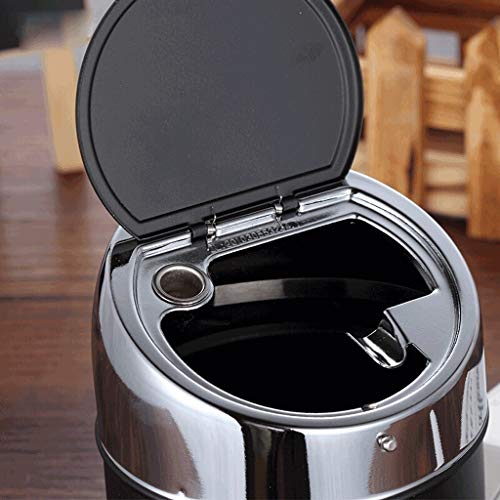 Asbakje RVS Asbak Groot Met Deksel opslag Asbak huis Woonkamer Slaapkamer Kantoor Bar Decoration voor Buiten Binnen - Image 6