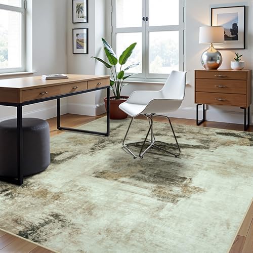6x9 Area Rugs for Living Room Rug Washable: Abstract Rug for Dining Room Bedroom Carpet Non Slip 6 by 9 Indoor Modern Nursery Home Office Coffee