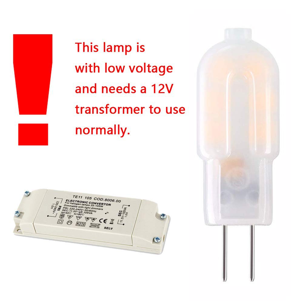 6x G4 LED Lampen 1,5W Warmweiß - Ersatz Für 20W Halogen, 12V Nicht Dimmbar