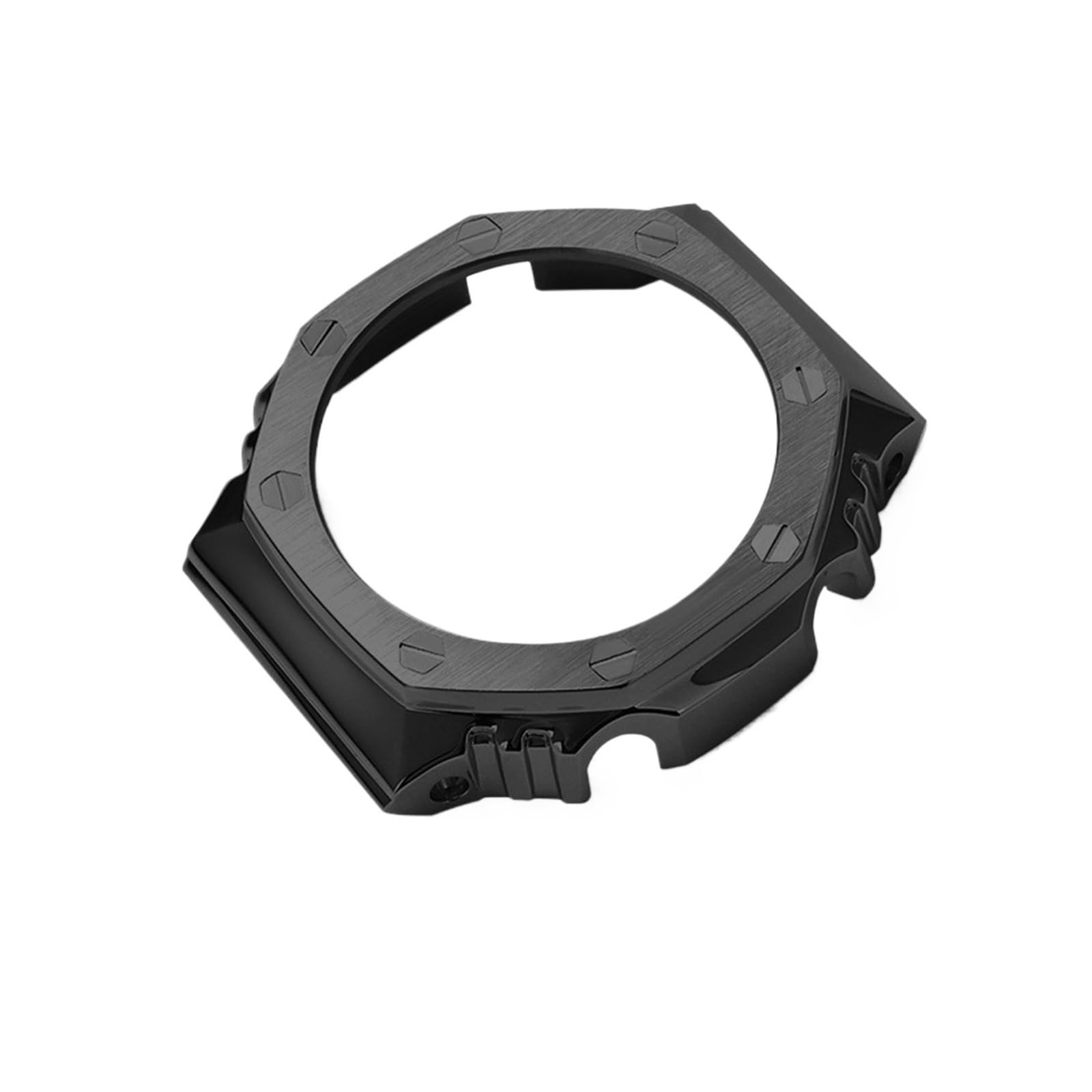 NYPTS GA2100 GA2110 Metal Strap+case Compatible With GA-2100 GA-2110 Mod Kit Stainless Steel Watchband Bezel G-SHOCK GA2100 Strap(Black case)