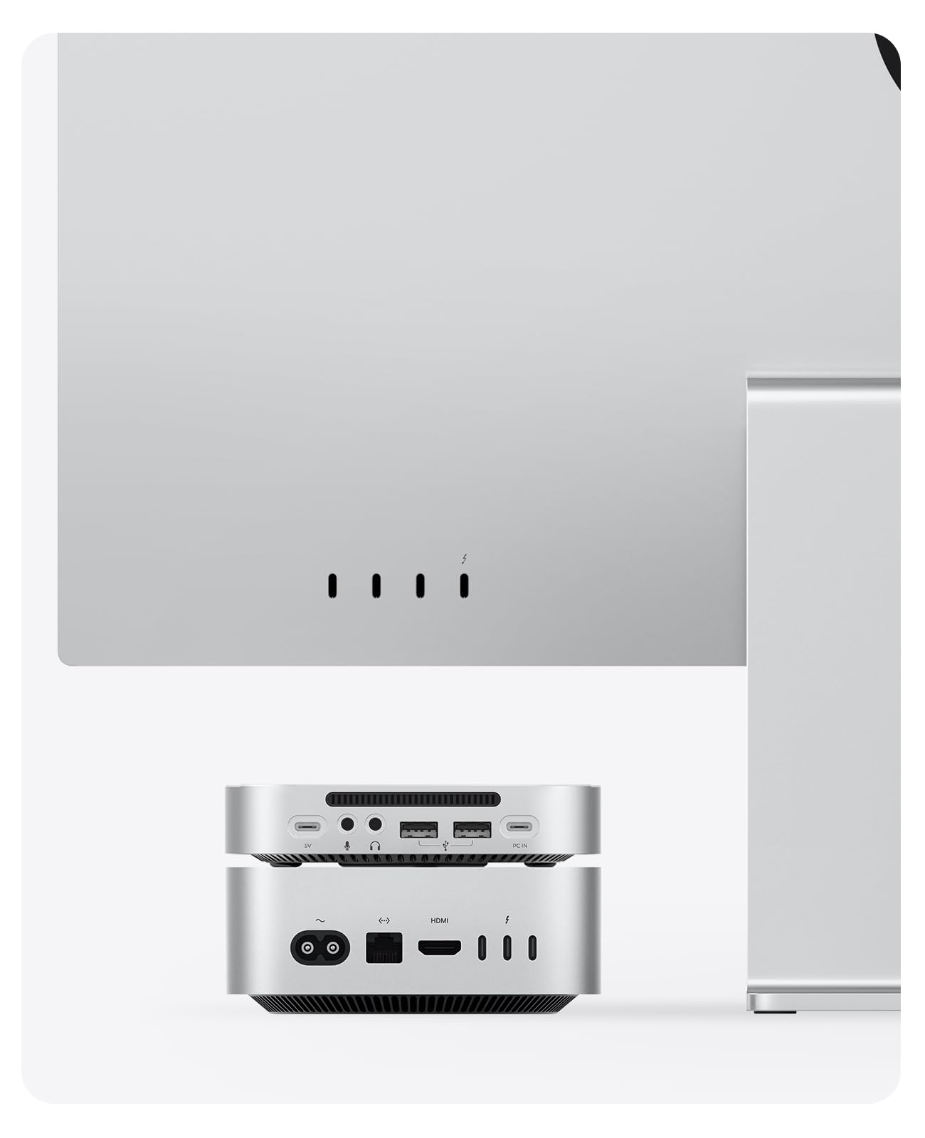 ORICO Mac Mini M4 4TB Storage & Docking Station, SSD Externe 5Gbps(460MB/s), USB A* 4, USB-C, SD/TF 3.0, 3.5mm Audio, Câble * 2 - M4SE