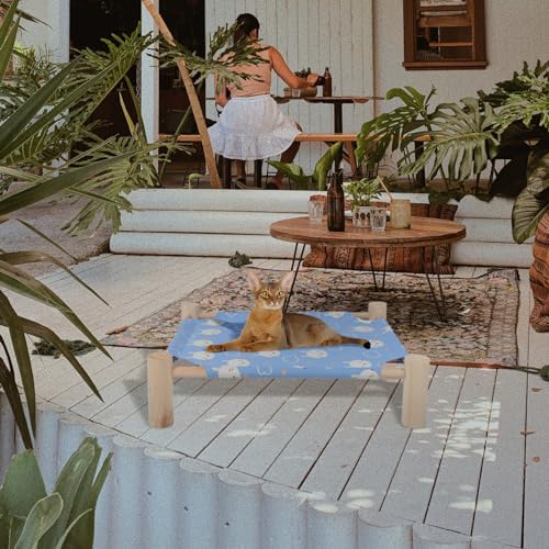 Hamac pour chat amovible lit surélevé et confortable pour l'été - 8