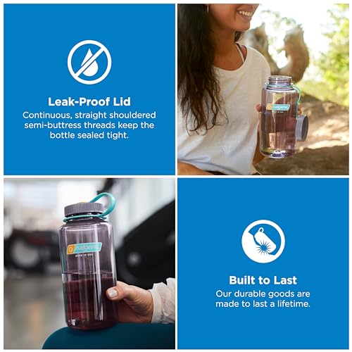 Image of Nalgene 32 oz Wide Mouth Water Bottle | BPA-Free, Durable & Leak Proof, Lightweight Bottle for Hiking & Gym, Work & Travel