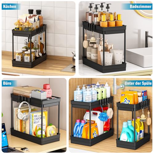 StowBin Küchen Organizer, 2 Stück Unter Waschbecken Regal – Ansicht 4
