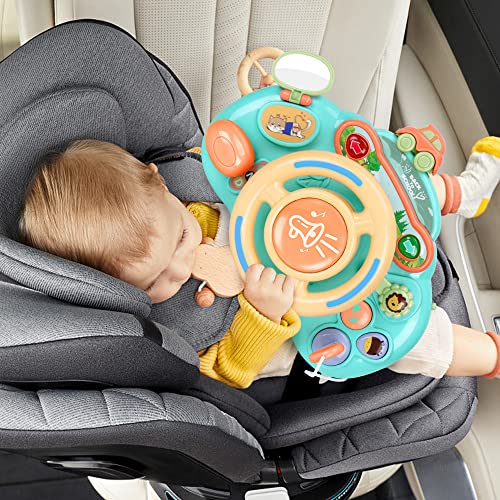 Image of Caterbee Baby Turn and Learn Driver Steering Wheel Toys (Blue)
