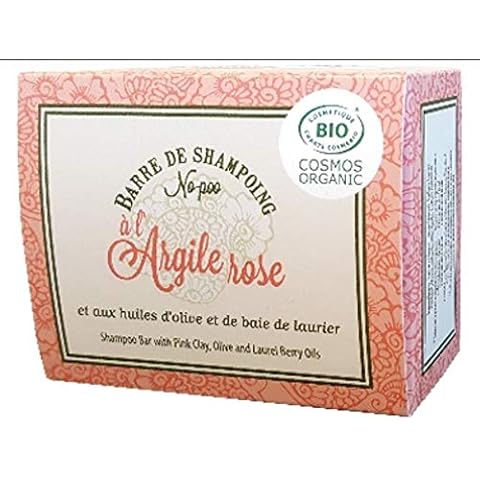 Alepia No-Poo Shampoo Bar with Organic Pink Clay 125 g Certified Organic Cosmos Eliminates Dandruff, Illuminates & Revives Shine, from SLS, Paraben, Formaldehyde, Phthalate, PEG, EDTA Cover