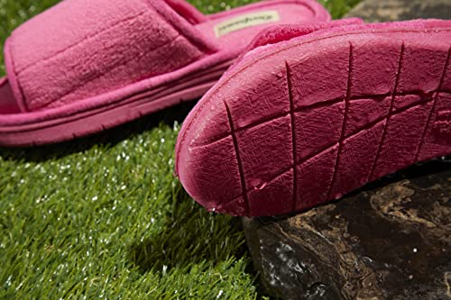 Dearfoams 26691 Women'S Adjustable Indoor/Outdoor Machine Washable Memory Foam Slide Slipper thumb #5