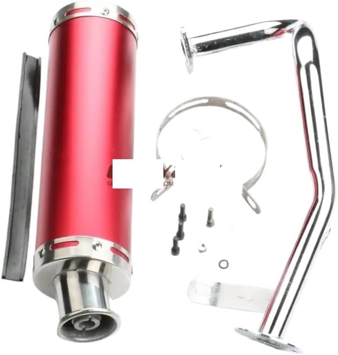 Scooter pipe for Massimo SL50QT 50 China GY6 139QMA 139QMB 50cc 4 strokes(Red muffler kit)