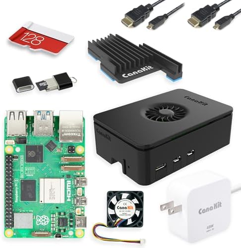 CanaKit Raspberry Pi 5 Starter Kit - Turbine Black (128GB Edition) (8GB RAM)