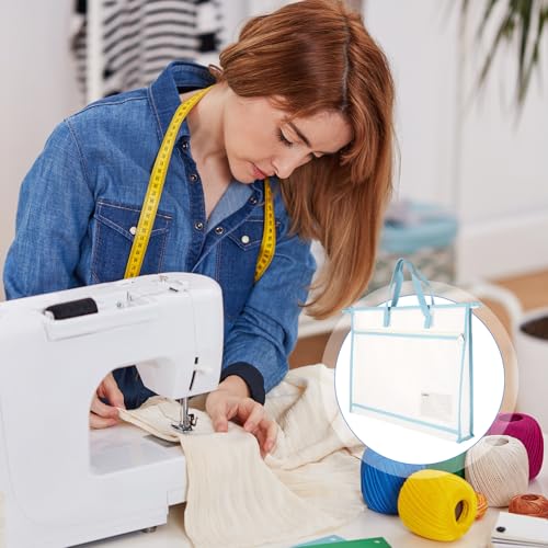 Image of 6 Pack A3 Project Bag for Quilting Craft Storage for Quilters, Clear Mesh Sewing Bag with Zipper Handles & Pockets, Tote Needlepoint Bags for Quilting Knitting Stitching Artworks Embroidery