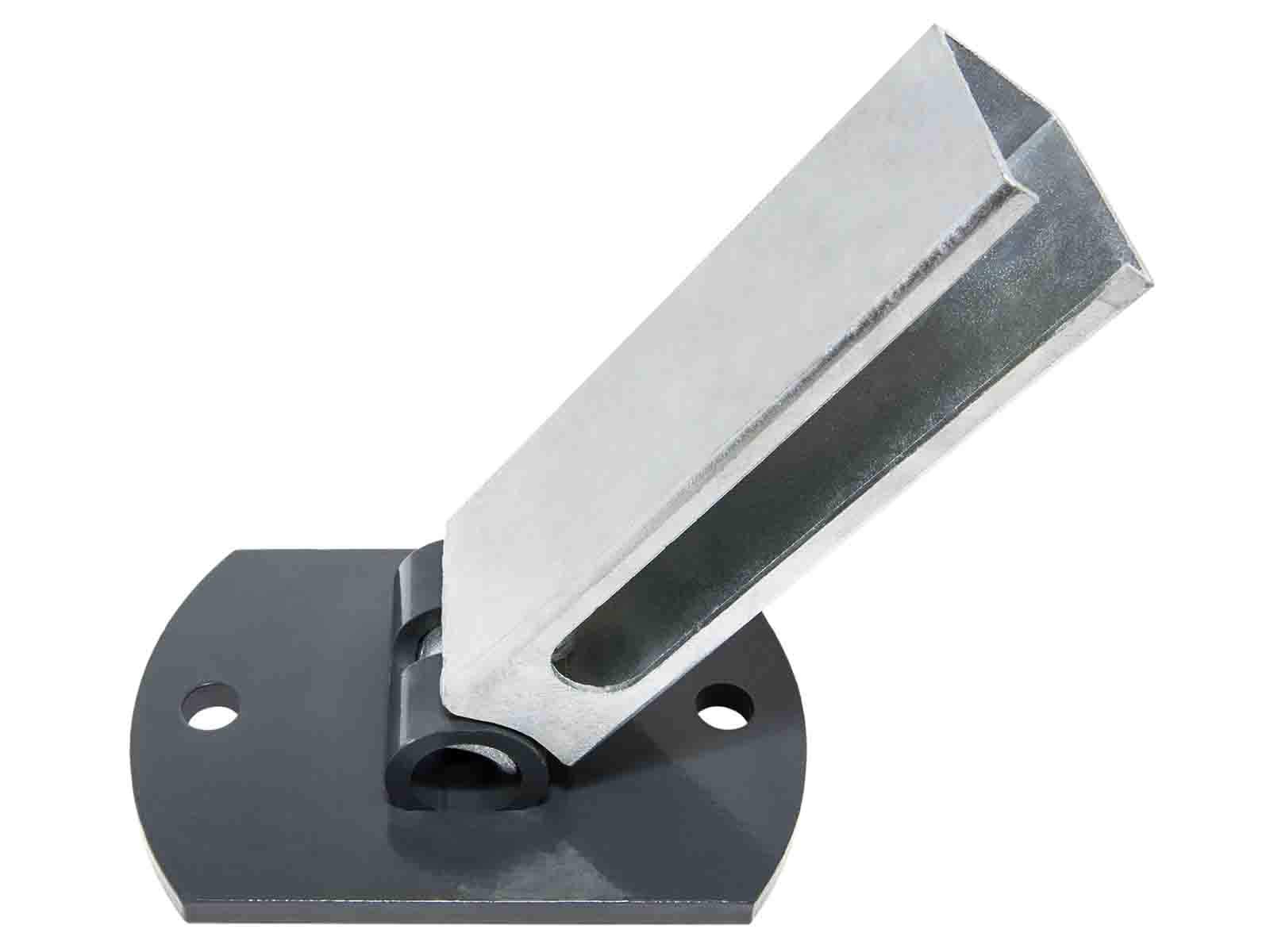 Zaundirekt Flexible Bodenplatte I RAL 7016 anthrazit I 60x40x2 Rechteckrohr I Zaunpfosten bis 1230mm Zaunhöhe I Fussplatten Adapter I Pfostenschuh