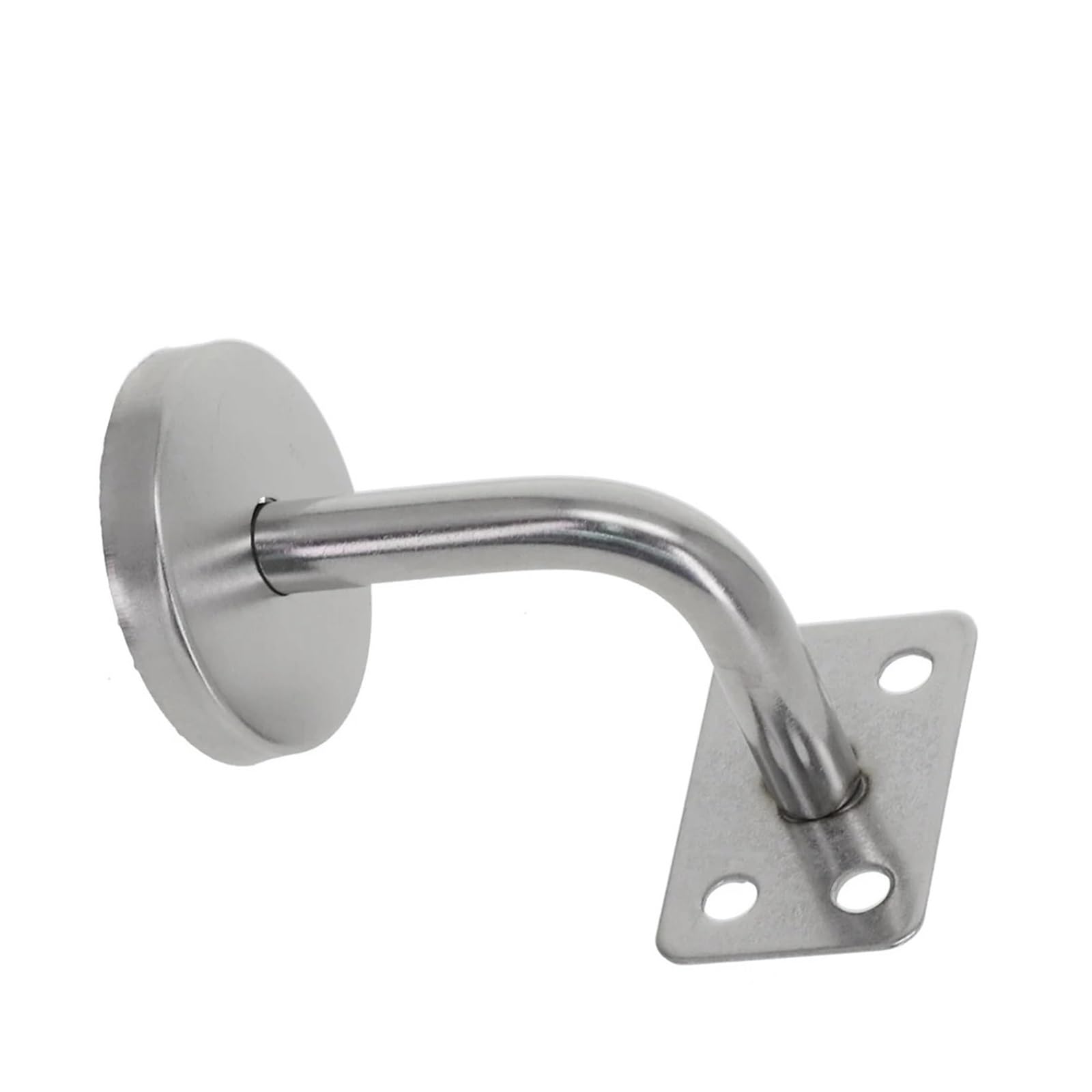 VAYEODEYU Handrail Brackets Silver 10 Pcs Curved and Flat 50x60mm for Stair(Flat Support)