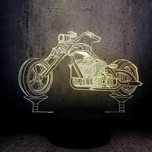 Preisvergleich Produktbild 3D Illusionslampe Led Nachtlicht Retro Motorrad Schreibtisch Lampe Weihnachtsgeschenk Dekorationen Junge Kind Spielzeug Luces De Navidad Tischlampe Aras