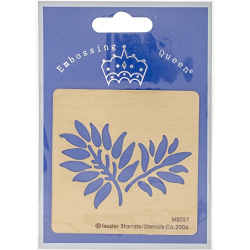 Embossing Queen Leaf No.2 Brass Stencil, 3
