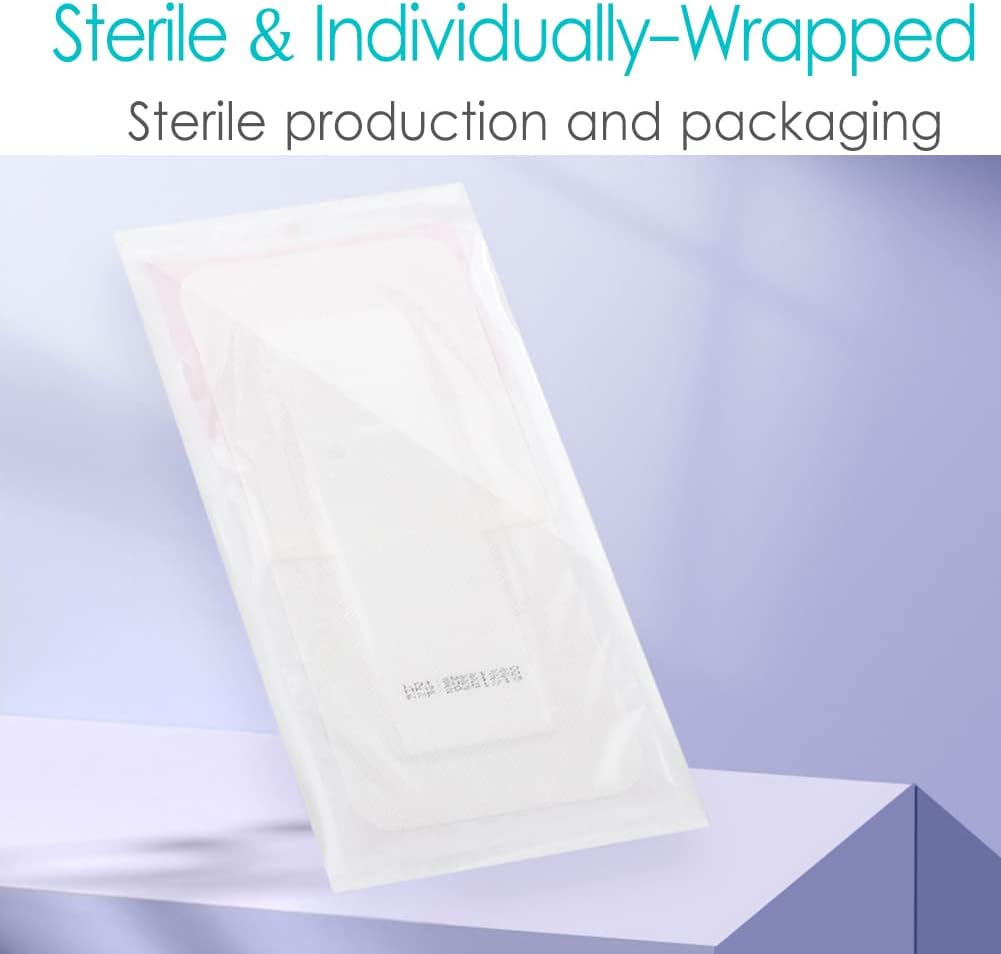 Breathable Knee Replacement Surgery Island Dressing 4"x8" Bordered Gauze Adhesive Patches with Non-Stick Pad for Hip Back Elbow Abdominal Spine Surgery Long Incision Wounds Cover (Pack of 10) - Image 4