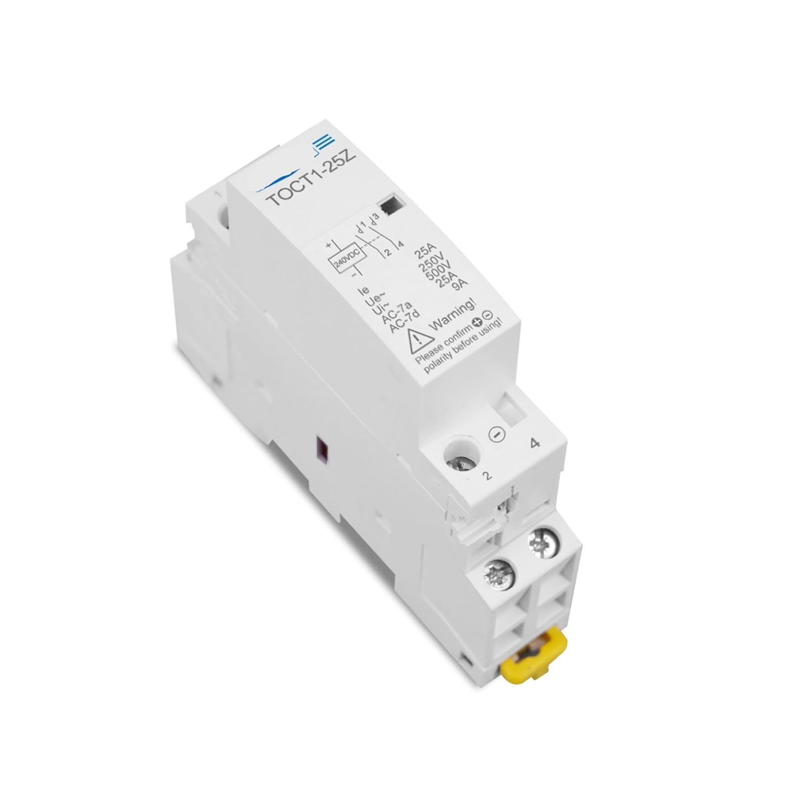 Stycznik modułowy AC do użytku domowego na szynie DIN, 2P 25A, cewka DC 12V 24V, 220V/230V 50/60 Hz, 1 szt. (DC 24V 1NO 1NC)