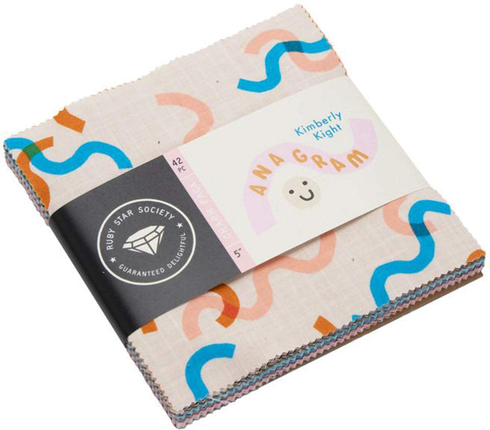 Kim Kight Anagram Charm Pack 42 5-inch Squares Ruby Star Society