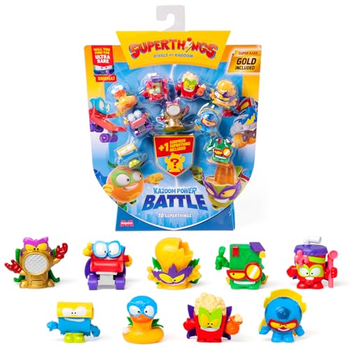 SUPERTHINGS Les Super HÉROS DE Kaboom City Battle – Pack 10. Contient 10 Superthings (Dont 1 Figurine Surprise et 1 Golden Captain). Pack 2 sur 2