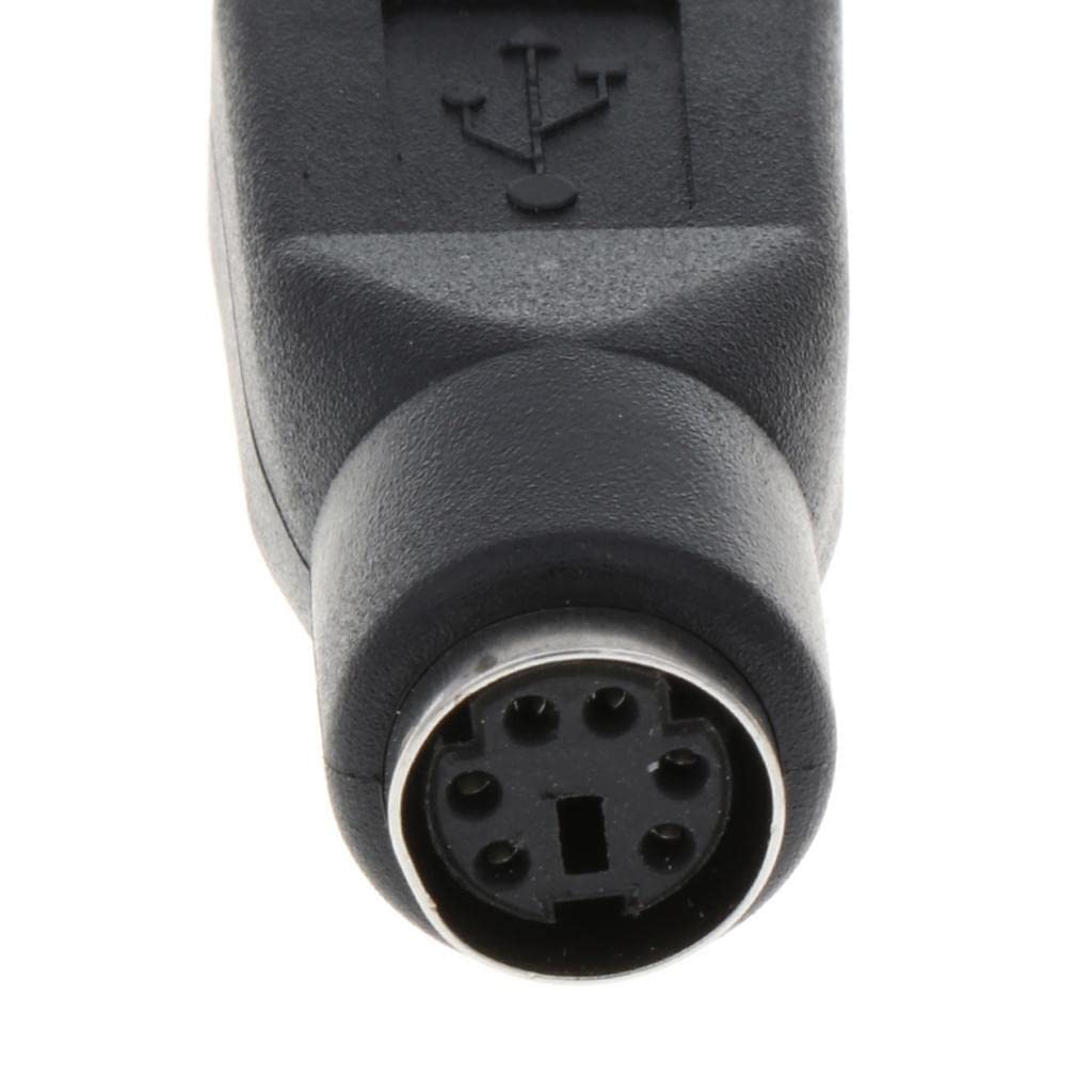 Adattatore convertitore convertitore USB maschio a PS/2 femmina, nero