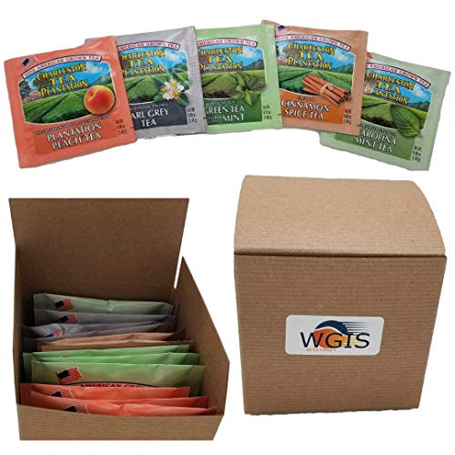 Tea Sampler Gift Set Featuring Charleston Tea Plantation Tea Bags - WGIS Gift Box Set #2 With Bonus Flavor Bag