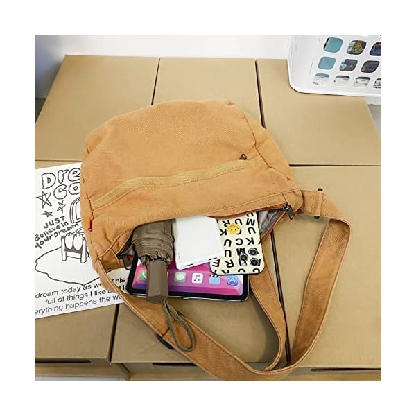 Canvas Casual Messenger Bag Hobo Crossbody Bag Canvas Shouder Tote Handbag for Women and Men