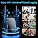 2026 WiFi Extender Signal Booster, New Gen Internet Booster for Home, 4X Faster, Covers up to 10,000 sq.ft, Wi-Fi Repeater with Ethernet Port, Wireless Long Range Amplifier, Easy Setup (Black)