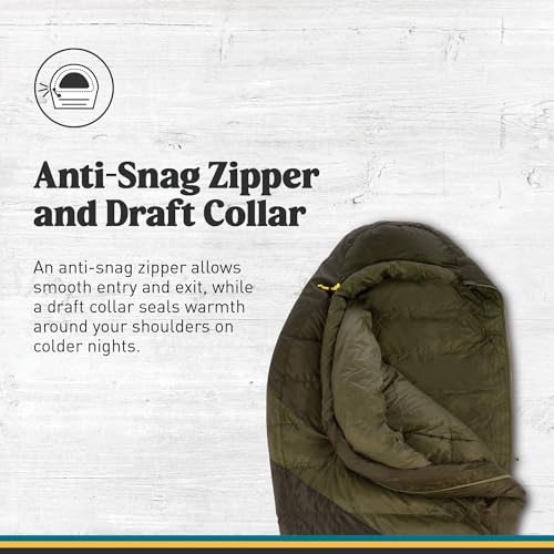 Image of Sierra Designs Cloud 20 Degree DriDown Sleeping Bag Ultralight Zipperless Down Sleeping Bag for Backpacking and Camping