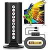 2025 Upgraded TV Antenna for Smart TV, 2200+ Miles Range Strongest Digital HD TV Antenna Indoor Ourdoor with Amplifier Signal Booster, Waterproof Design, 4K 1080p Support 360°, 32.811FT Cable
