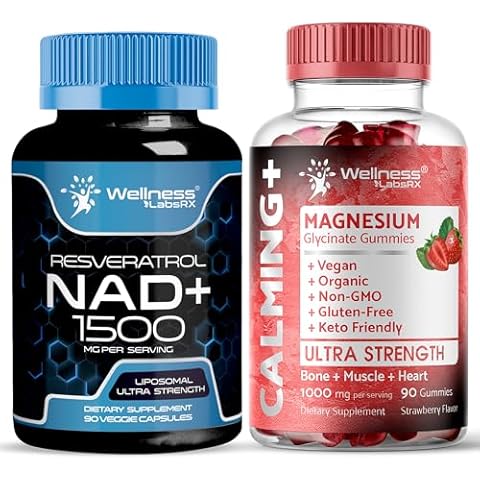 WELLNESS LABSRX NAD+ Supplement 1500mg - Magnesium Glycinate Gummies 1000mg Cover