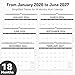 2026 Calendar, Forvencer 18-Month Wall Calendar 2026, Jan 2026 to Jun 2027, 14