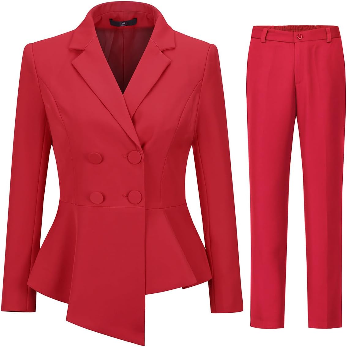 YUNCLOS Women’s Double Breasted 2 Piece Suit Set 2 Button Blazer Jacket and Pants