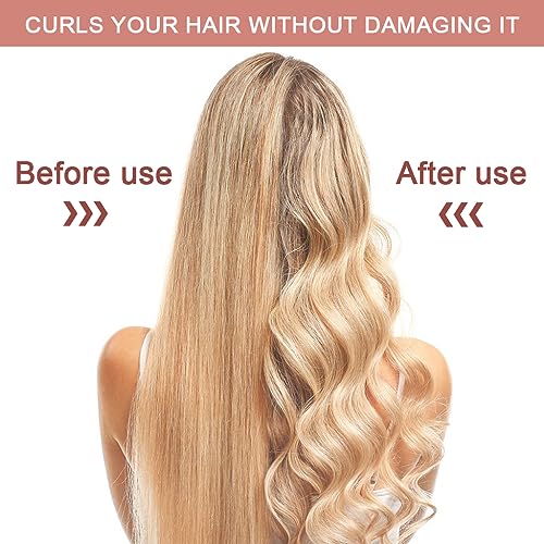 Heatless Curlers,No Heat Hair Curling Rod with Soft Satin Curling Caps for Long & Medium Hair Sleep In Curling Kits of 2 Pieces for Women Girls (Pink) - Image 4