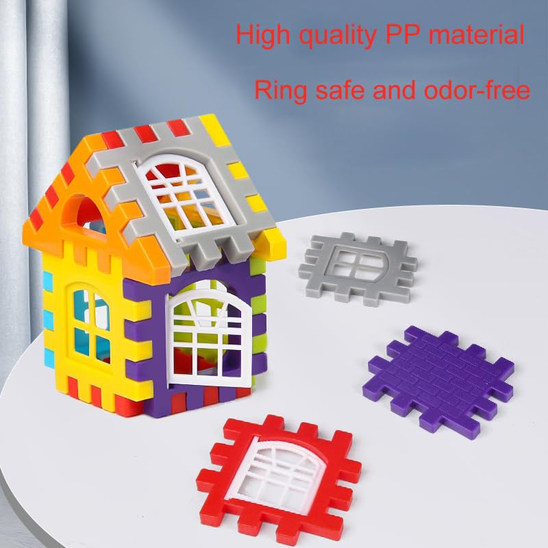HNBTX Kids Building Toys Set,Interactive Construction Toys,150 Pcs Educational Blocks,Stackable Construction Building Toy Set - Image 4