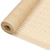 Gecheer Zaunblende Tennisblende Sichtschutz Zaun Netz Schattier Gewebe Windschutz Schattiernetz Garten Balkon Terrasse Beige 1,8x25 m HDPE 75 g/m²