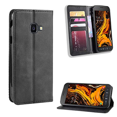 Jielangxin Cover per Samsung Galaxy X Cover 4s,Custodia in Pelle Custodia per Samsung SM-G398FN/DS Galaxy Xcover 4s 2019 / SM-G398FN / Galaxy X Cover 4s Custodia Case Cover Black