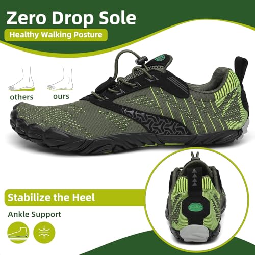 Image of SAGUARO Womens Mens Barefoot Shoes Minimalist Trail Runner Wide Toe Box Zero Drop Outdoor Cross Training Shoe