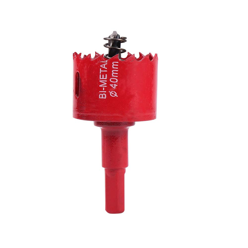 Utoolmart Bimetal 40mm | 1-9/16" Hole Saw Drill Bit, 25mm/1" Cutting Depth Drill Sheet Metal Drywall Circle HSS Hole Cutter with Arbor for Ceiling Light Installation