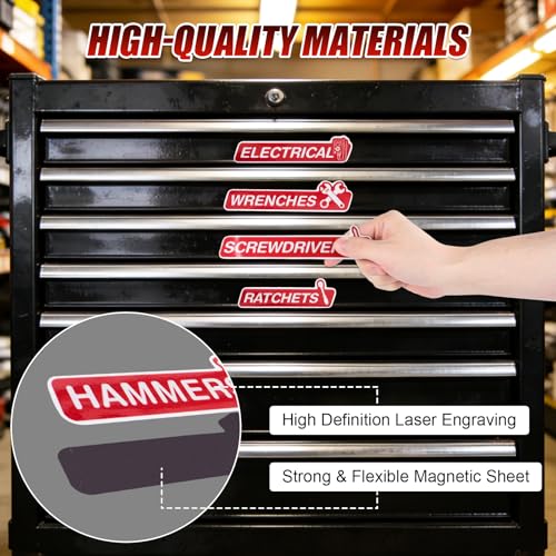 Magnetic Tool Box Labels & Hooks Set - Use Code BQJLFPNK - Image 3