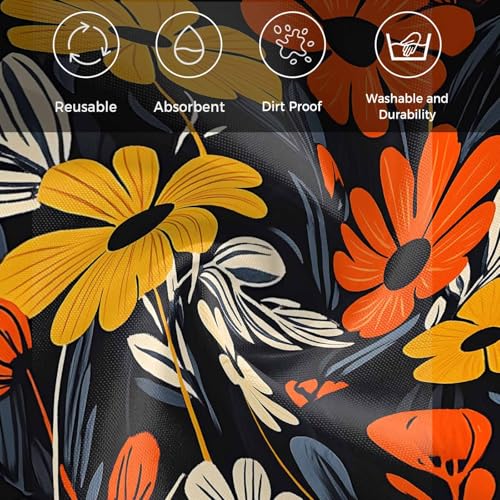 Servilletas de tela estampadas Botanical set x8 20 x 20 pulg miniatura 6