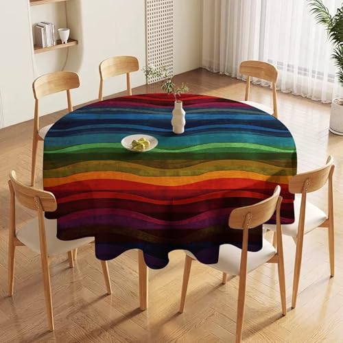 Nappe ronde imperméable et lavable pour une table sans taches