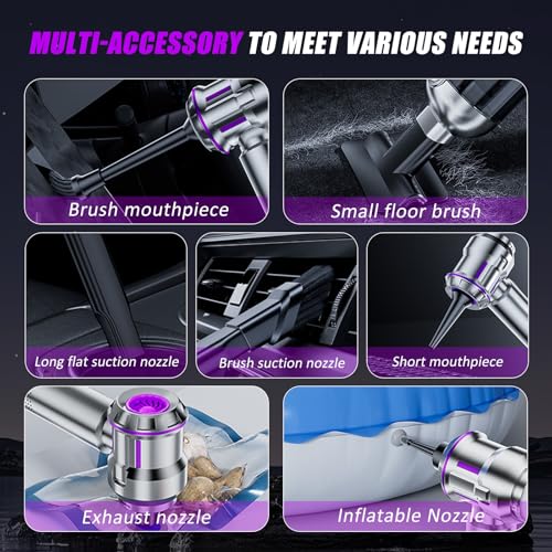 Image of Cordless Handheld Vacuum Cleaner, Rechargeable Mini Vacuum Cleaner, 16000Pa Handheld Portable Small Vacuum Cleaner with Multiple Nozzles, Dust Duster for Car, Home, Office, Pets