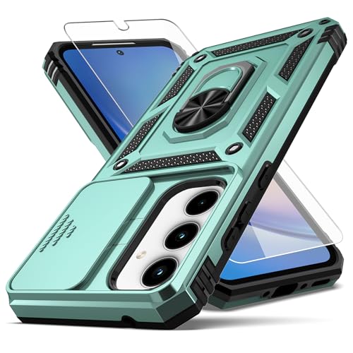 Coque Samsung A35 5G verte avec protection écran HD
