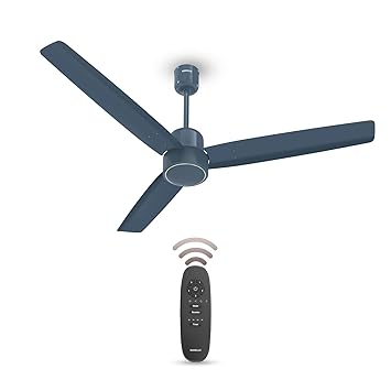 Havells FAB BLDC Ceiling Fan 1200mm, 350 RPM, Savings upto 65%, Reverse Rotation, 4 Modes (Boost, Sleep, Breeze, Mop), Low Wattage 30W, Low Noise, Air Flow:225 CMM, 3 Year Warranty, Denim Blue - image, photos